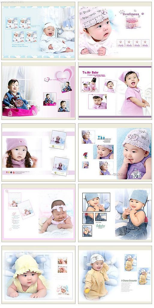 兒童攝影PSD模板淡雅韓風,可做兒童相冊,也可做個人寫真,淡雅又清新。